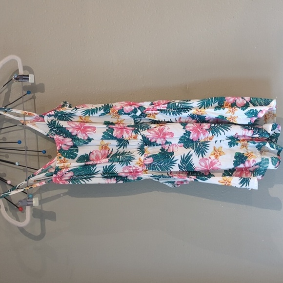 Arizona Hawaii Floral Romper Wrap Dress Size Small - Picture 7 of 7